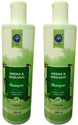 Vaidya Nature Vedalex Heena & Shikakai Paraben Sulphate Free For Silky Smooth Hair (pack of 2)(400 ml)