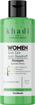 AMRITANSH Khadi WOMEN Anti-Lice Treatment Shampoo | Herbal Lice & Dandruff Control(210 ml)