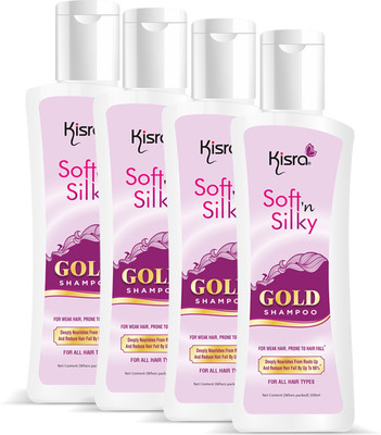KISRA Soft'n Silk Gold Restoring Shampoo 100ml (Pack Of 2)(400 ml)