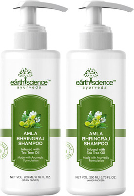 Earth Science Ayurveda Amla Bhringraj Shampoo for Anti Hair Fall & Anti Dandruff Men & Women(400 ml)