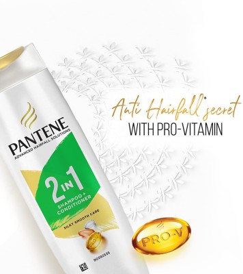 PANTENE Silky Smooth Care 2in1 shampoo 340ml Pack of 1 B(340 ml)