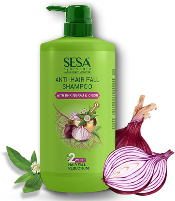 SESA Ayurvedic Anti-Hair Fall Shampoo with Bhringraj and Onion for Soft & Shiny Hair(1000 ml)