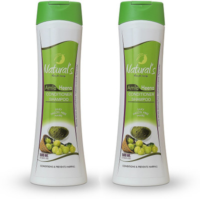 Natural's Care for Beauty Amla Henna Conditioner Shampoo for Hair Growth Pack of 2(500 ml)