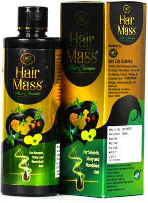 HAIR MASS Ayurvedic Shampoo | Dandruff & Lice Control | Reetha, Neem & Bhringraj | 2*100ml(200 ml)