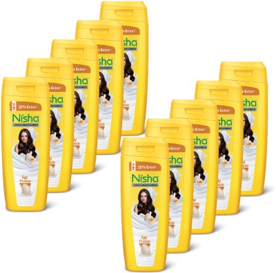 Nisha Shampoo for Healthy Hair Nutritive solutions for Women & Men Egg (Pack OF 10)(1800 ml)