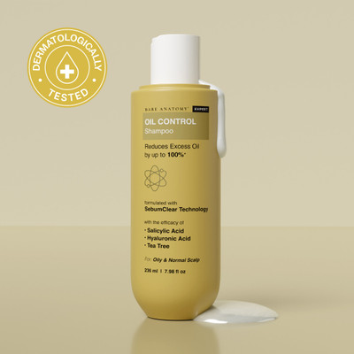 BARE ANATOMY Oil Control Shampoo with Salicylic Acid, Hyaluronic Acid & Tea Tree(236 ml)