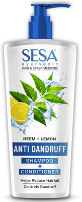 SESA Ayurvedic Anti-Dandruff Neem and Lemon Shampoo + Conditioner| Reduce Hair Fall(500 ml)