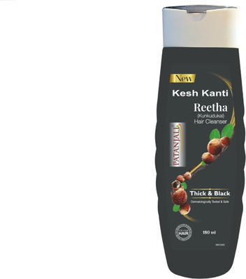 PATANJALI Kesh Kanti Reetha Hair Cleanser Shampoo 180ML 1PCS PACK(180 ml)