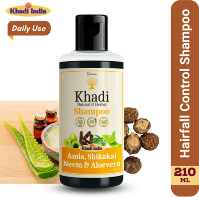 Romam KHADI Amla Neem Shikakai and Aloevera | Natural Anti Hair Fall Shampoo(210 ml)