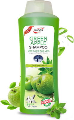 Nimson Green Apple Anti Dandruff Shampoo for Strong & Long, Shiny Cleansing Hair Growth(500 ml)