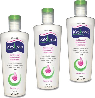 NG MART KESHMA HAIR GROWTH & SHINEY SHAMPOO ( 200ML ) PACK OF - 3(600 ml)