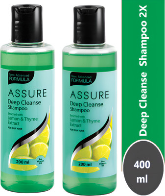 ASSURE Deep Cleanse Shampoo 200ml Duo - Pack of 2 Combo Pack(400 ml)
