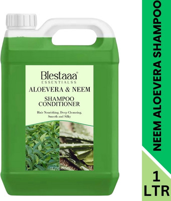 blestaaa essentialss Natural Neem & Aloe Vera Juice Cleanser Shampoo For Men And Women...(1 L)