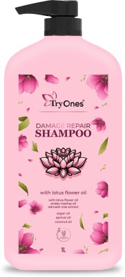 Tryones Damage Repair Shampoo - Nourishing Formula with Lotus Flower, and Coconut Oils(1 L)