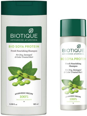 BIOTIQUE Shampoo - Soya Protein Intense Repair 180ml & 120ml (Pack of 2)(300 ml)