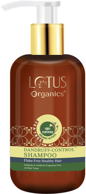 Lotus Organics+ Dandruff Control Shampoo | Reduces & control Scalp Oil | Sulphate Free(300 ml)