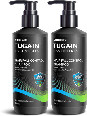 Cipla Tugain Essentials Hair Fall Control Shampoo | With Biotin | For Men & Women(400 ml)