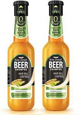 PARK AVENUE New Hair Fall Control Beer Shampoo Combo 180ml (Pack OF 2)(360 ml)