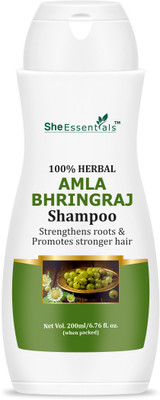 She Essentials Amla Bhringraj Shampoo for Anti Hair Fall, Dandruff Control & Soft Smooth Hair(200 ml)