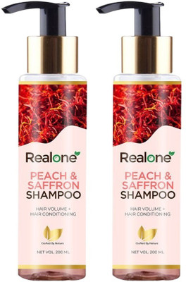 realone PEACH & SAFFRON Free Zip Pouch With This Pack 2(400 ml)