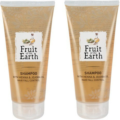 Fruit of the earth Henna and jojoba Shampoo New Pack-Prevent Hair Fall (Pack of 2)(400 ml)