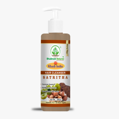 Bhudevam Naturals Khadi Satritha Shampoo for Natural Hair Cleansing & Shine(500 ml)