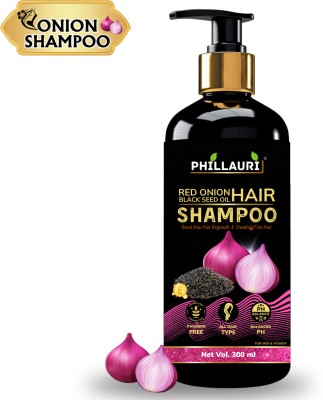Phillauri Red Onion Black Seed Oil Shampoo - Strengthens and Promotes Healthy Hair(300 ml)