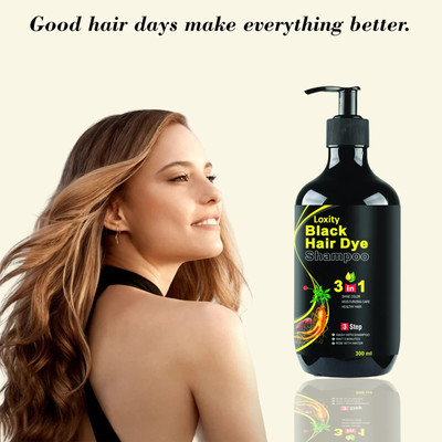 LOXITY Instant Permanent Hair Coloring Shampoo with Moisturizing Hair(300 ml)