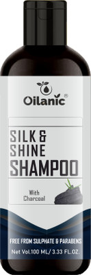 Oilanic Silk & Shine Shampoo ( With Charcoal Extract ) Pack Of 1 ( 100 ml )(100 ml)