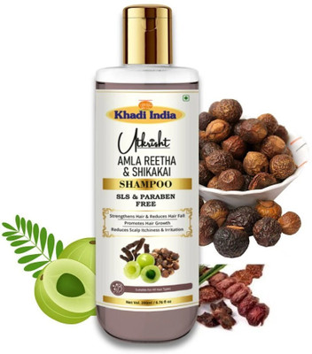 Utkrisht Khadi Amla Reetha & Shikakai Hair Shampoo for Hair Growth | Sulfate-Free(200 ml)