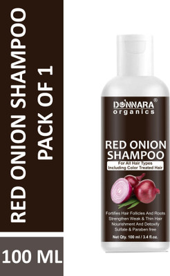DONNARA organics Red Onion Hair Cleanser / Shampoo With Keratin Protein Booster(SLS & PARABEN FREE)(100 ml)
