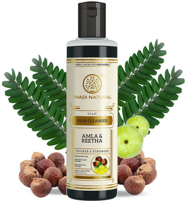 KHADI NATURAL Herbal Amla & Reetha Cleanser/Shampoo(210 ml)