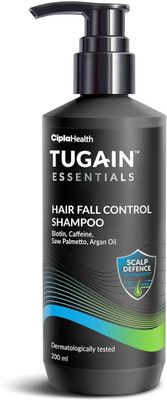 Cipla Tugain Essentials Hair Fall Control Shampoo | With Biotin | For Men & Women(200 ml)