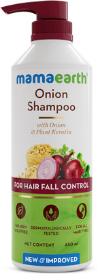 Mamaearth Onion Shampoo for Hair Fall Control & Hair Growth with Onion & Plant Keratin(650 ml)