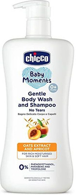 Chicco GENTLE BODY WASH & SHAMPOO WITH OATS EXTRACT & APRICOT 500ML X 1(500 ml)