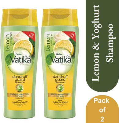 VATIKA Lemon and Yoghurt Shampoo (Pack of 2)(360 ml)
