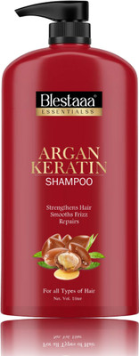 blestaaa essentialss ARGAN KARATIN SHAMPOO FOR A ANTI HAIR FALL CONTROAL AND SHINE HAIR FOR WOMEN.(1 L)