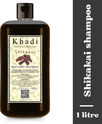 khadi natural herbal Shikakai Shampoo 1 Litre | Paraben Free Shampoo(1000 ml)