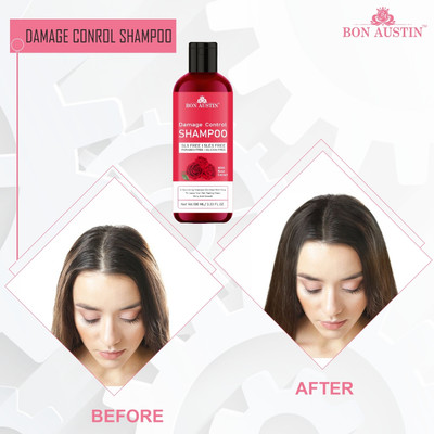 Bon Austin Damage Control Shampoo with Rose Extract for Frizzy Hair Pack 1 of 100ML(100 ml)
