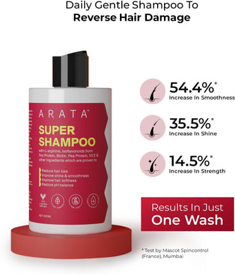 ARATA Super Shampoo for Daily Nourishment and Damage Repair | with Biotin and Proteins(300 ml)