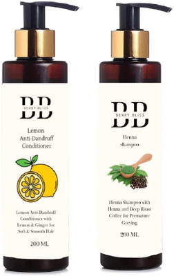 Berry Bliss lemon shampoo & henna shampoo(400 ml)