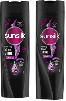 SUNSILK Stunning Black Shine Shampoo 170ml x 2n(340 ml)