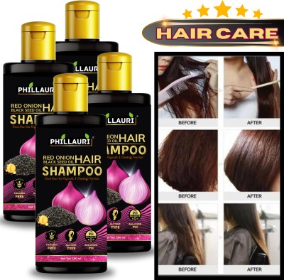 Phillauri Onion Shampoo With Black Seed Extracts Controls Hair Fall for Men & Women(400 ml)