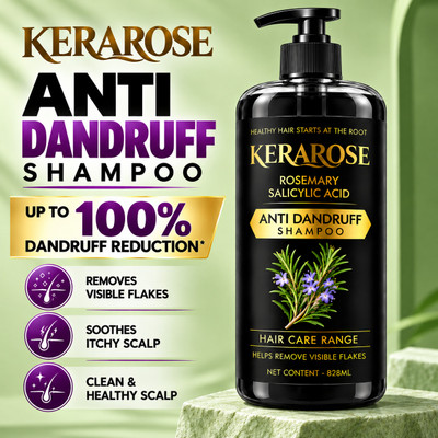 KERAROSE Anti Dandruff Shampoo with Rosemary and Salicylic Acid(828 ml)