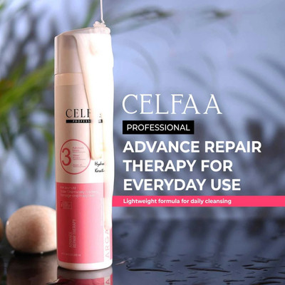CELFAA PROFESSIONAL Sulphate free Keratin Argan Shampoo Sulphate free for Straighter Shinier Hair(300 ml)