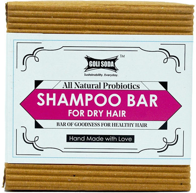 GOLI SODA All Natural Probiotics Shampoo Bar for Dry Hair - 90 G ( Pack Of 1 )(90 ml)
