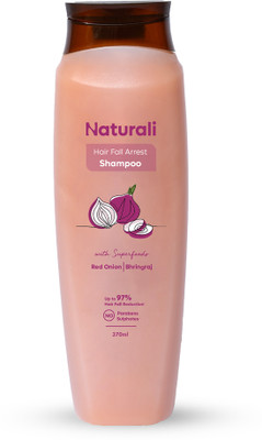 Naturali Hairfall Arrest Shampoo with Red Onion & Bhringraj | Sulphate & Paraben Free(370 ml)