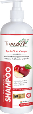 treezio Apple Cider Vinegar Shampoo Soft Shiny Refreshed Hair Purify & Revitalize Scalp(500 ml)