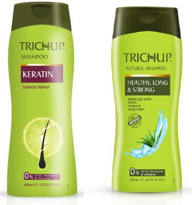 VASU Trichup Keratin & Helthy Long Strong Shampoo 400ml Pack of 2(800 ml)