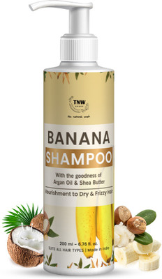 TNW - The Natural Wash BANANA SHAMPOO With the goodness of Argan Oil & Shea Butter Suits all Hair Types(200 ml)